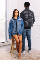 Faded Black Stoness Denim Jacket